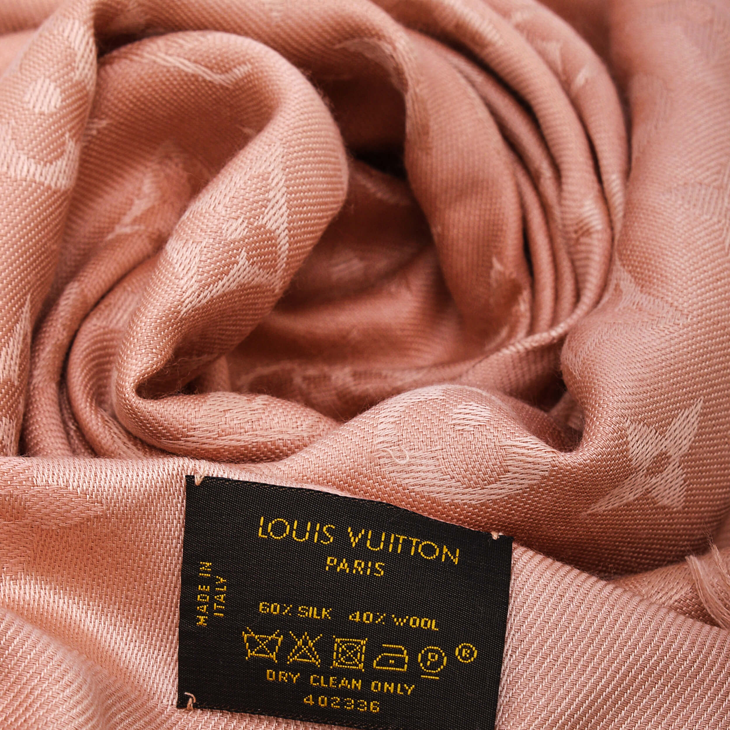 Louis Vuitton - Powder Pink Monogram Classic Shawl 